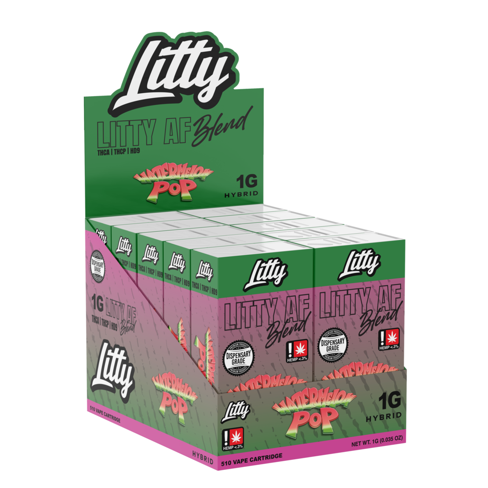 Litty AF Blend THC-A Cartridge 1g (10/Pack) [DROPSHIP]