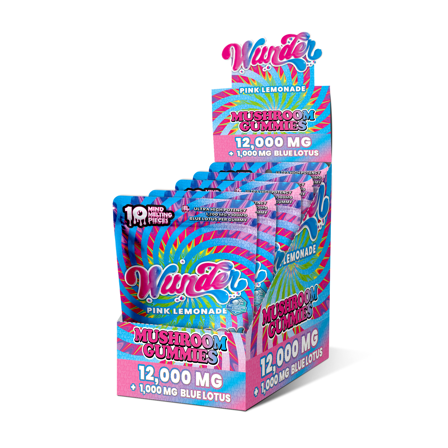 Wunder Ultra High Potency Entheogenic Mushroom Gummies 12000mg 10ct (5/Pack) [DROPSHIP]