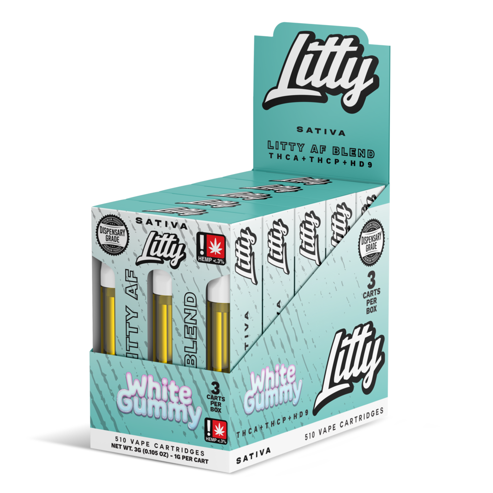 Litty AF Blend THC-A Cartridge 1g 3ct (5/Pack) [DROPSHIP]