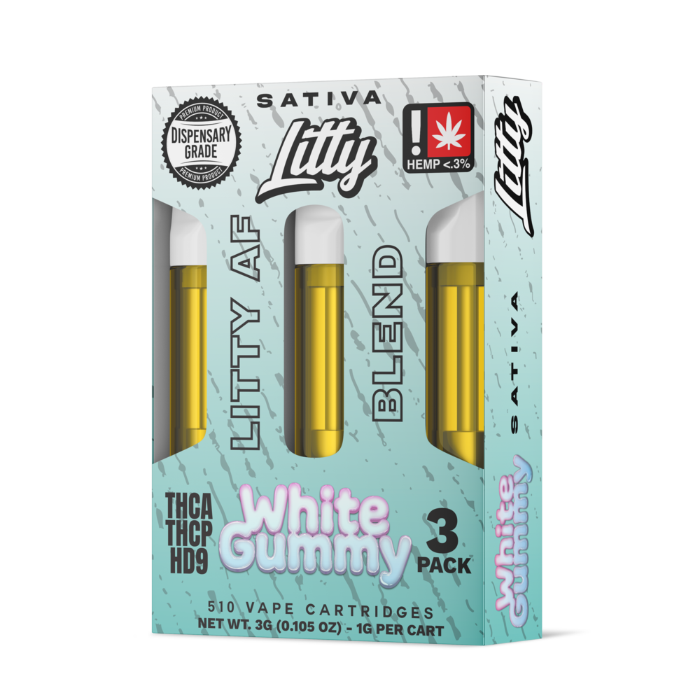 Litty AF Blend THC-A Cartridge 1g 3ct (5/Pack) [DROPSHIP]