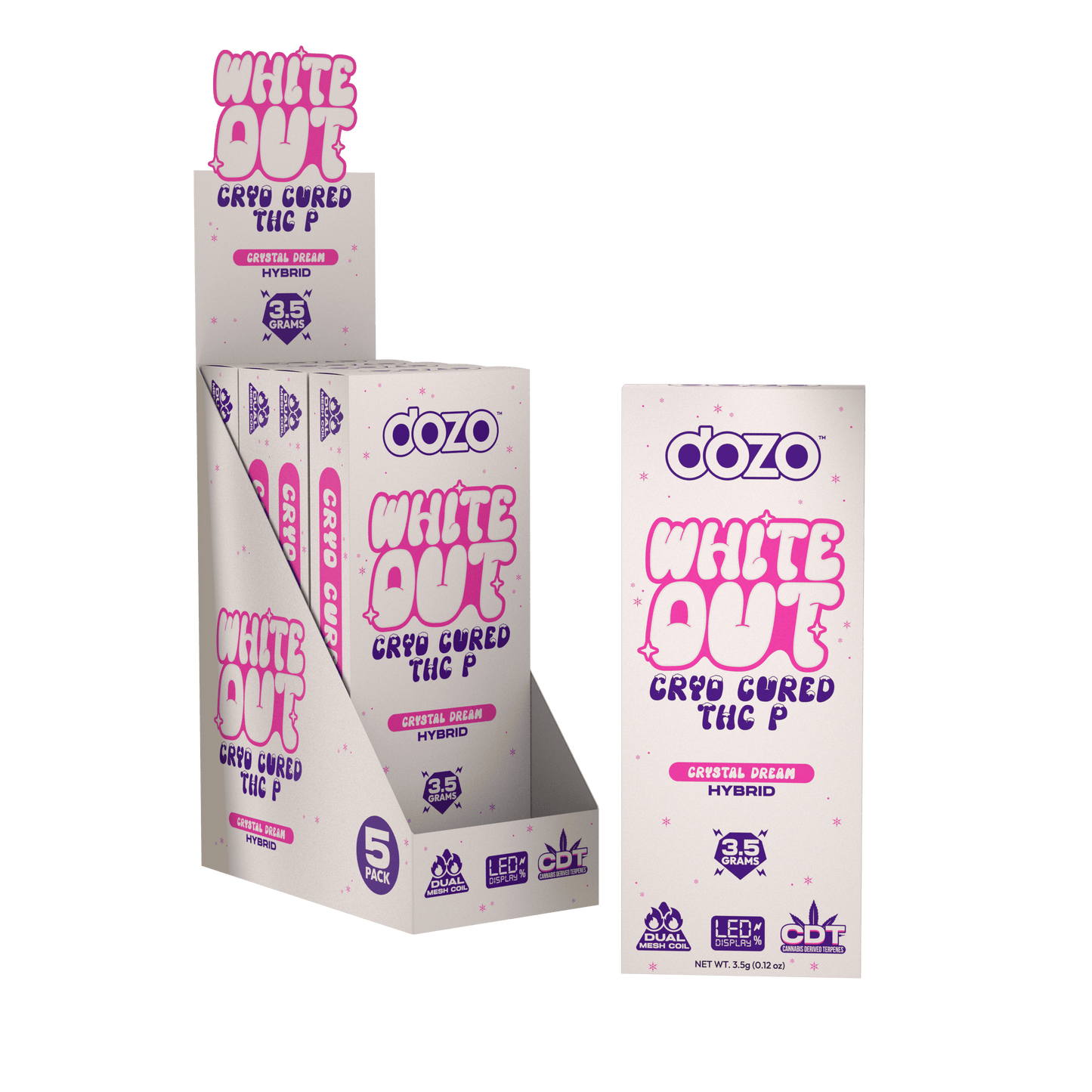 Dozo THC-P White Out Disposable 3.5g (SINGLE)