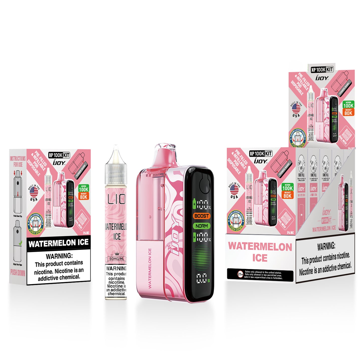 iJoy XP100K Disposable Kit 18mL + 15mL Bottle (5/pack) [TX Compliant]