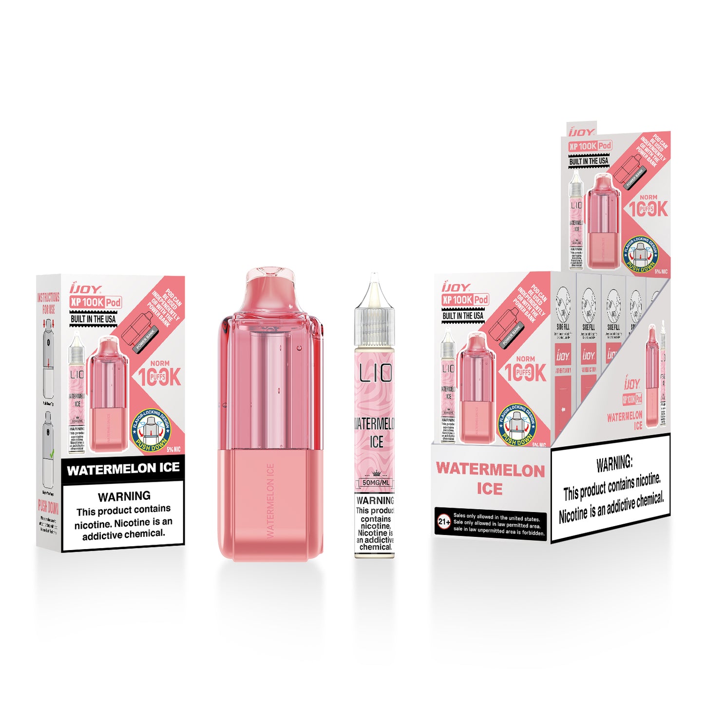 iJoy XP100K Disposable Pod 18mL + 15mL Bottle (5/pack) [TX Compliant]