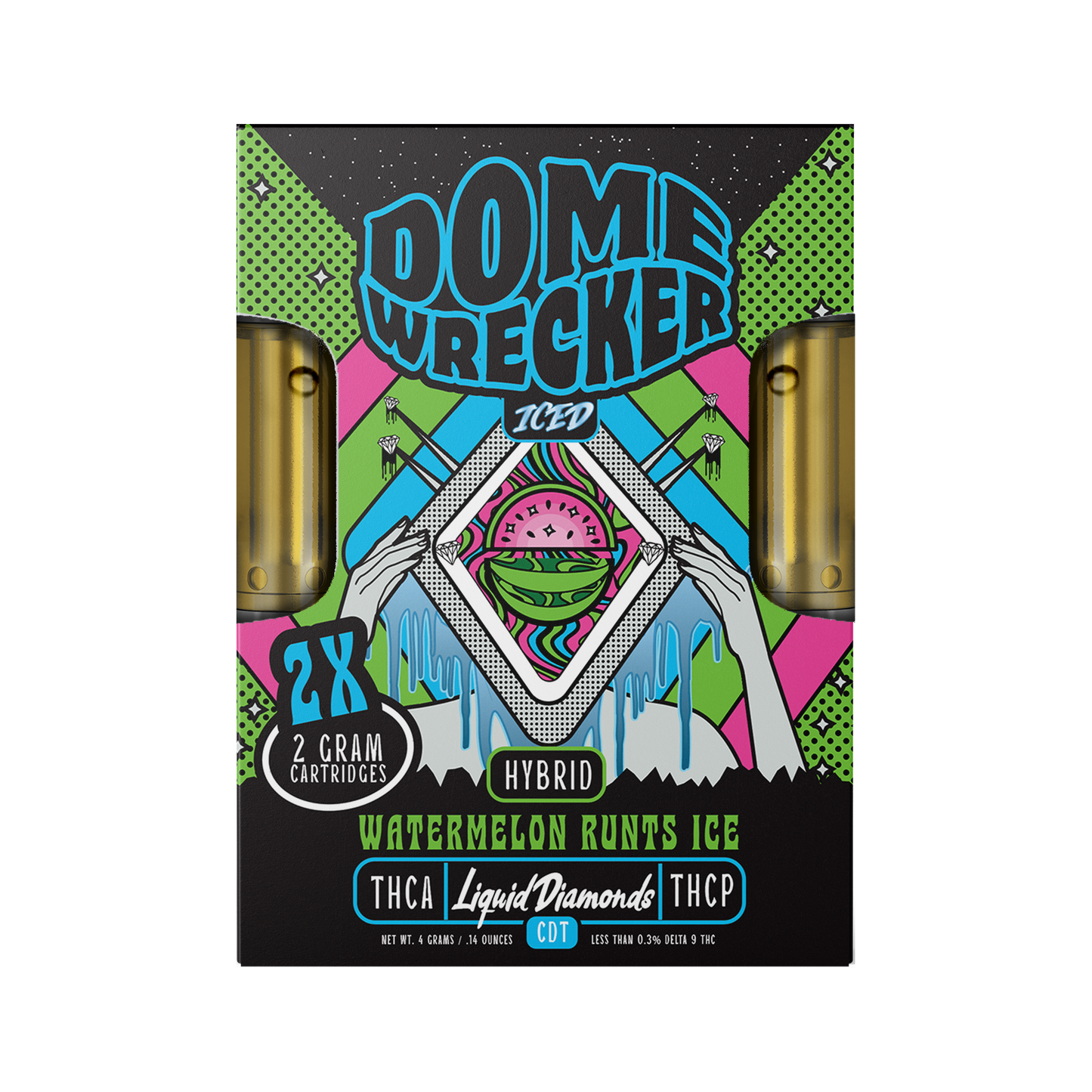 Domewrecker THC-A Liquid Diamonds Cartridge 2g 2ct (5/pack) [DROPSHIP]