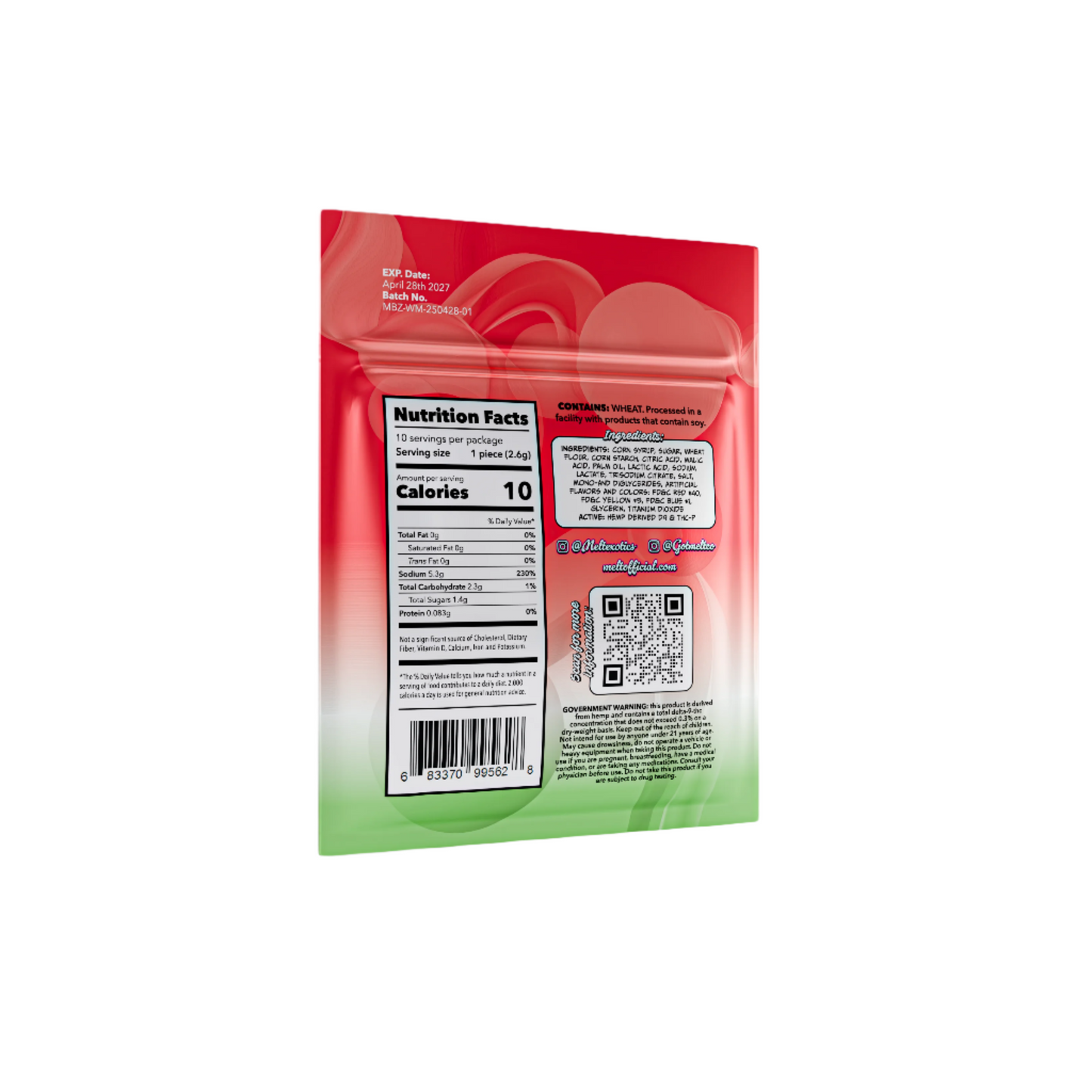 Melt Bites Zour Belts 1000mg (SINGLE)