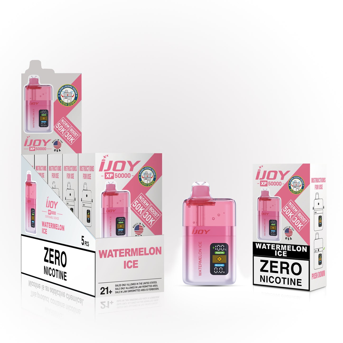 iJoy XP50K Zero Nicotine Disposable 20mL (5/pack) [TX Compliant]
