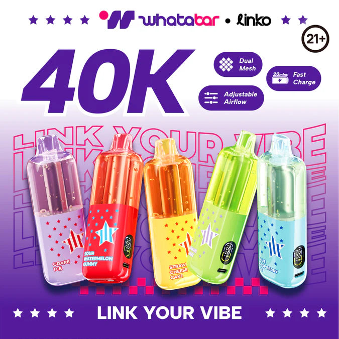 Whatabar Linko 40K Disposable 18mL 50mg (5/pack) [TX Compliant]