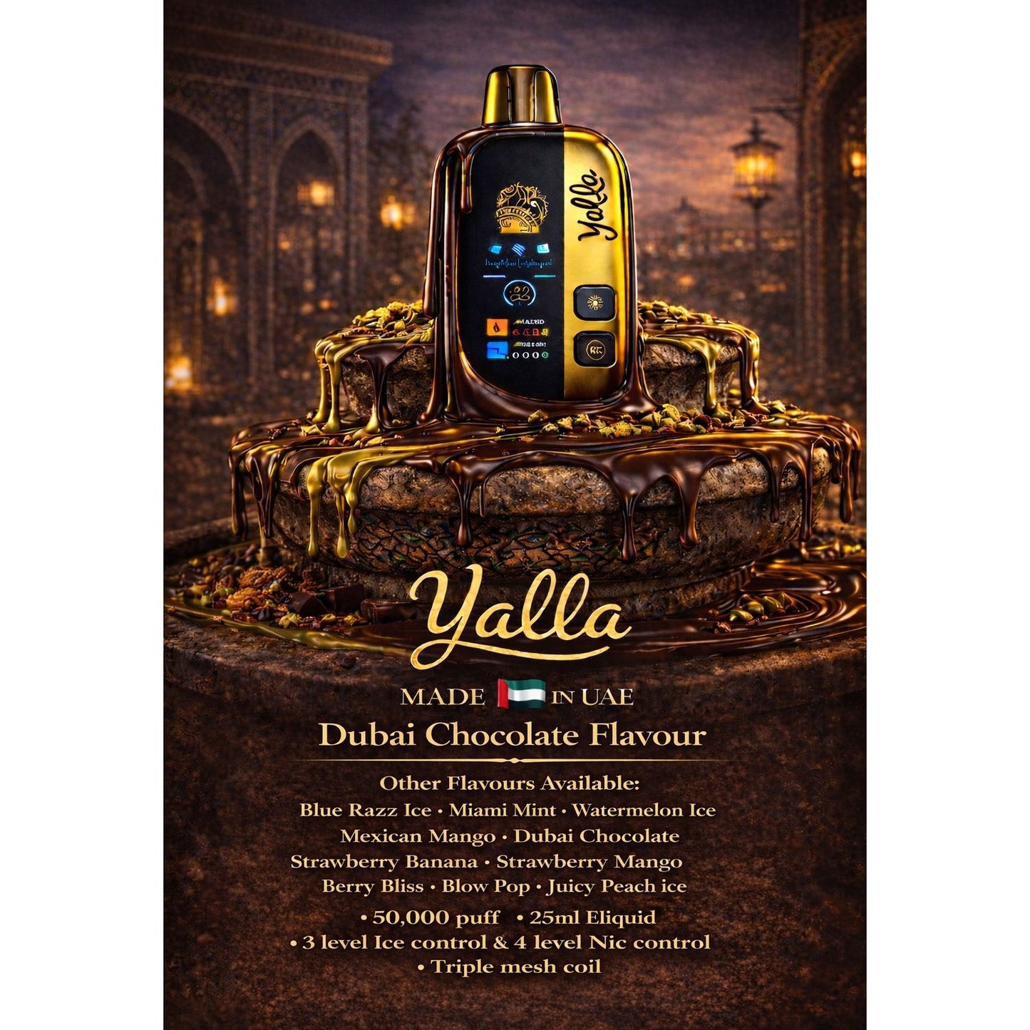 Yalla X-Cape 50K Disposable 25mL (5/pack) [TX Compliant]