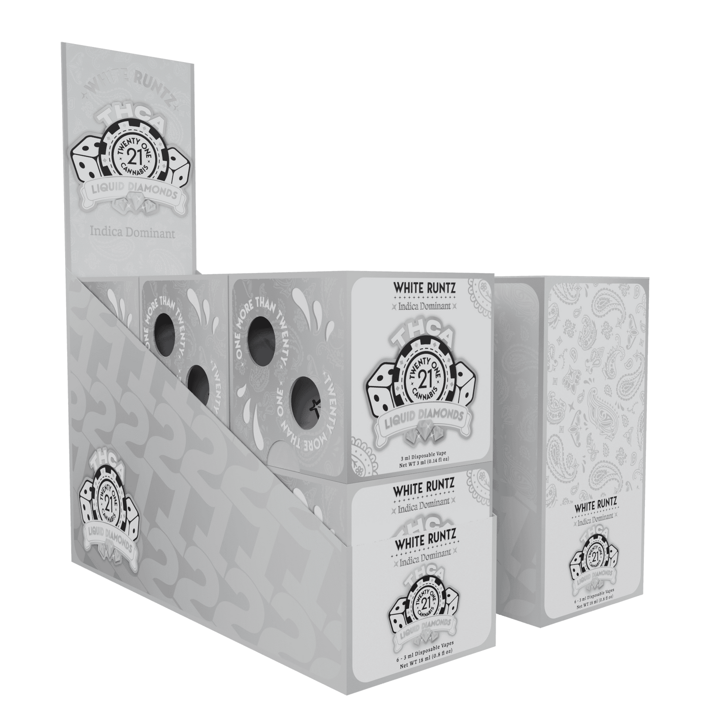 Twenty One THC-A Disposable 3g (6/Pack) [DROPSHIP]