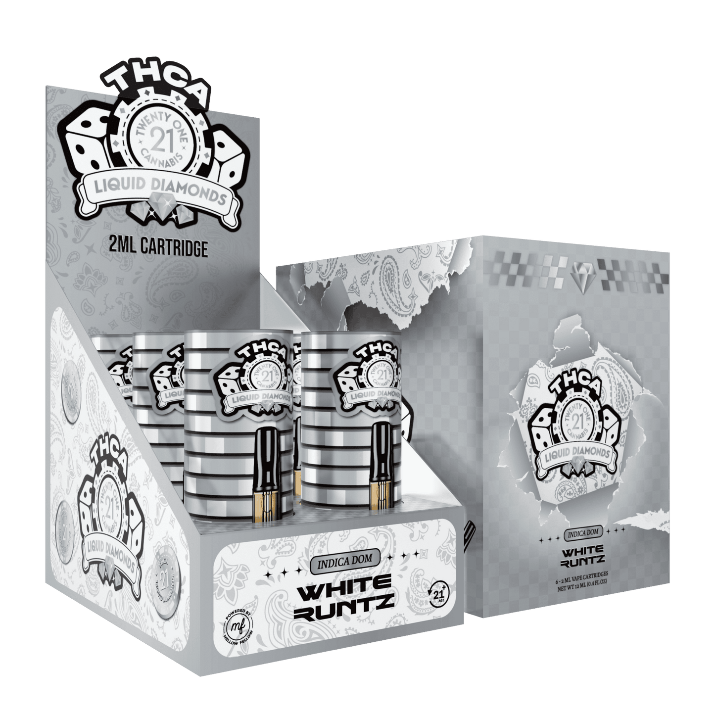 Twenty One THC-A Cartridge 2mL (6/pack) [DROPSHIP]