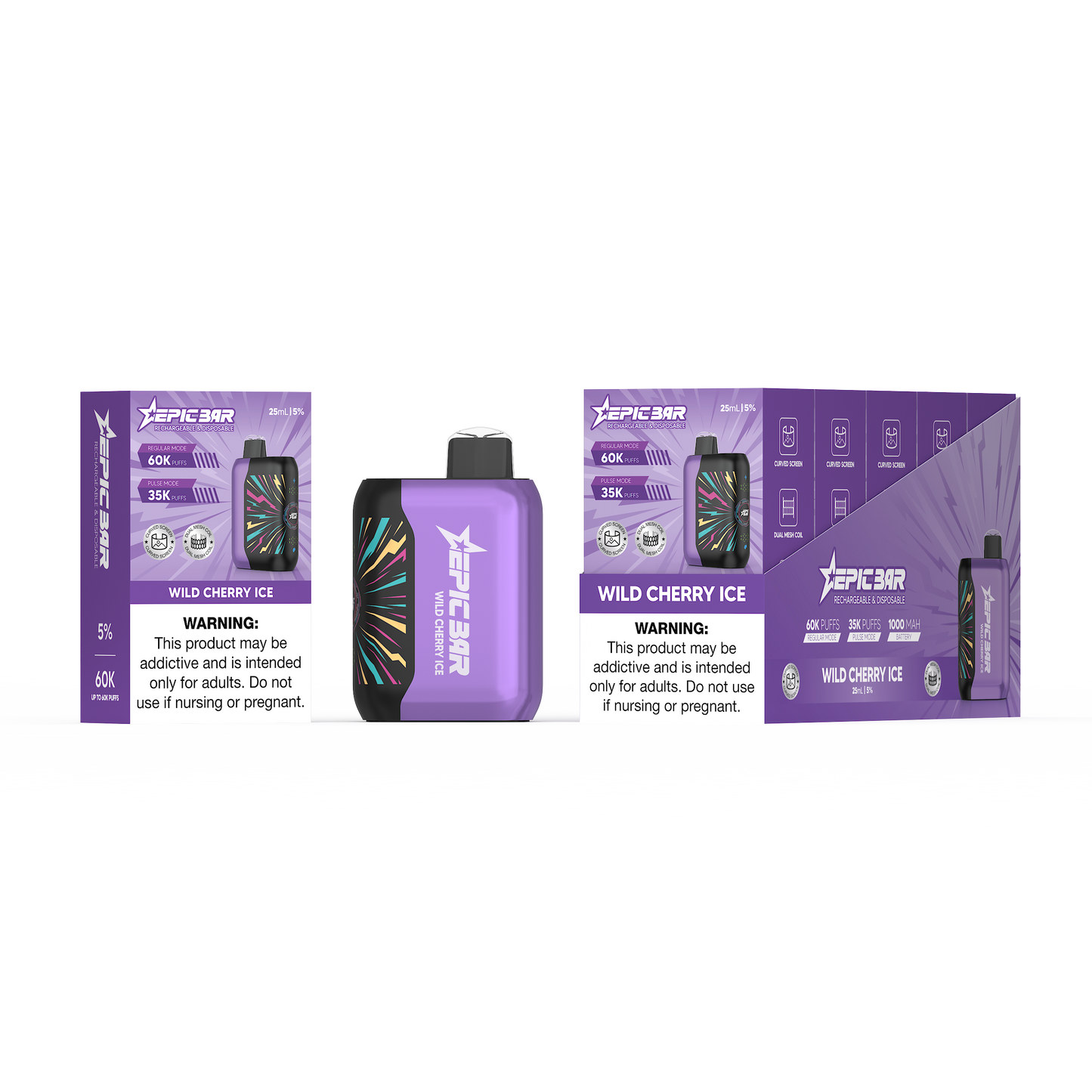 Epic Bar 60K Metatine Disposable 25mL 50mg (5/pack) [DROPSHIP]