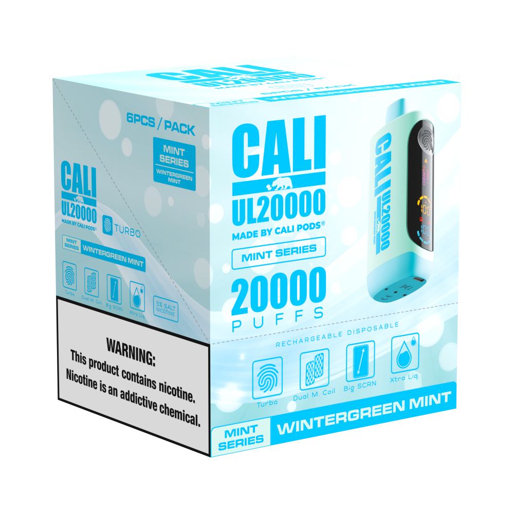Cali UL20000 Mint Series Disposable 20mL (6/pack) [DROPSHIP]