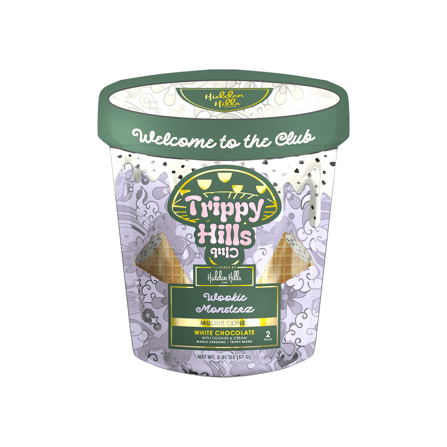 Hidden Hills Trippy Mushie Conez 2ct (5/pack)