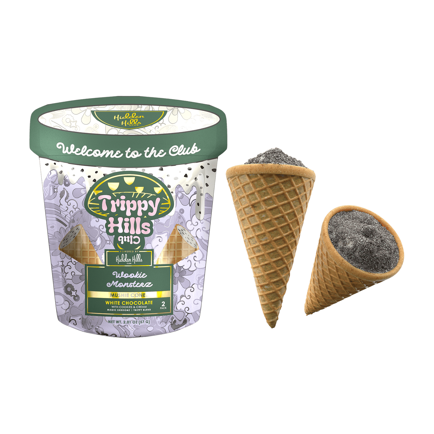 Hidden Hills Trippy Mushie Conez 2ct (5/pack)