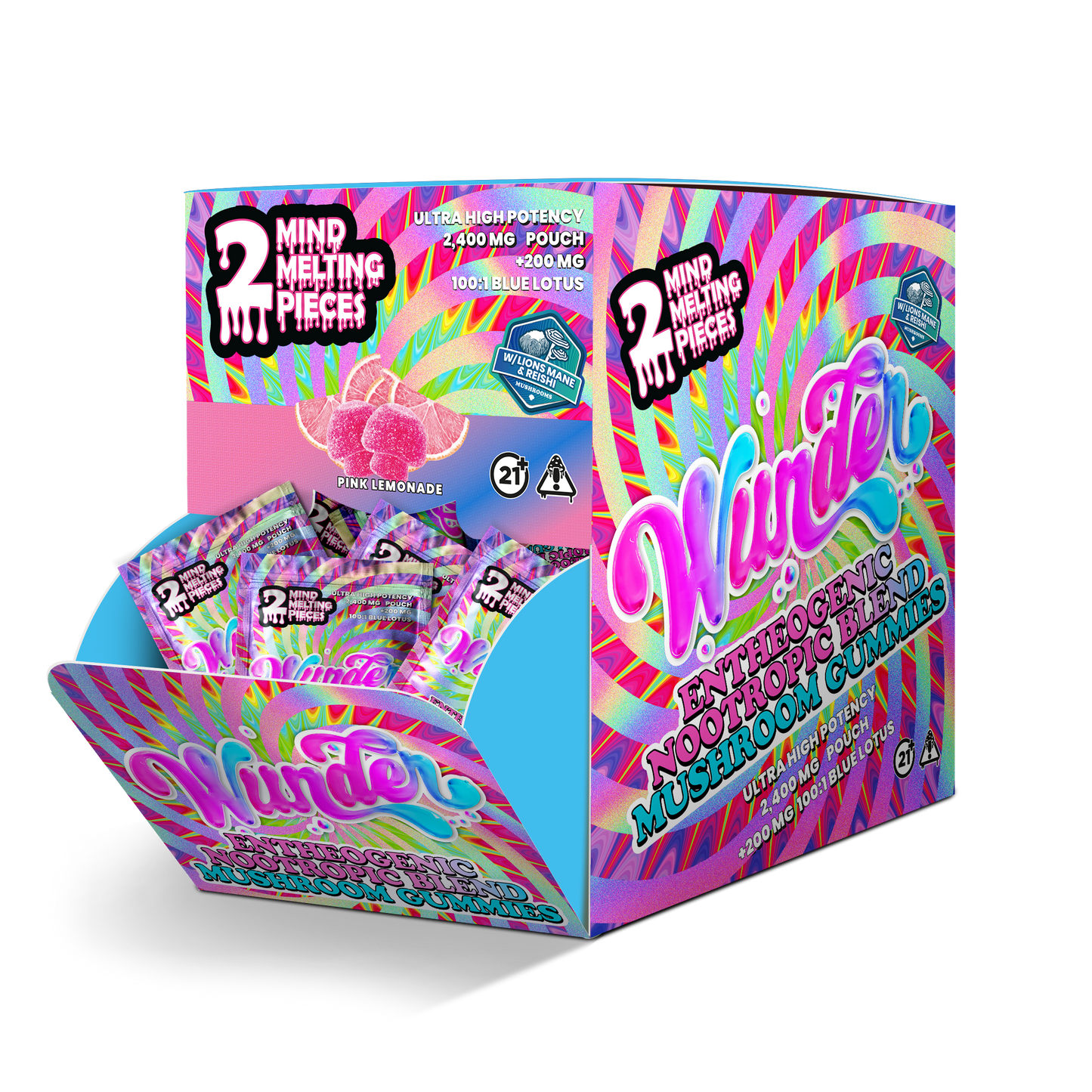 Wunder Ultra High Potency Entheogenic Mushroom Gummies 12000mg 2ct (30/Pack) [DROPSHIP]