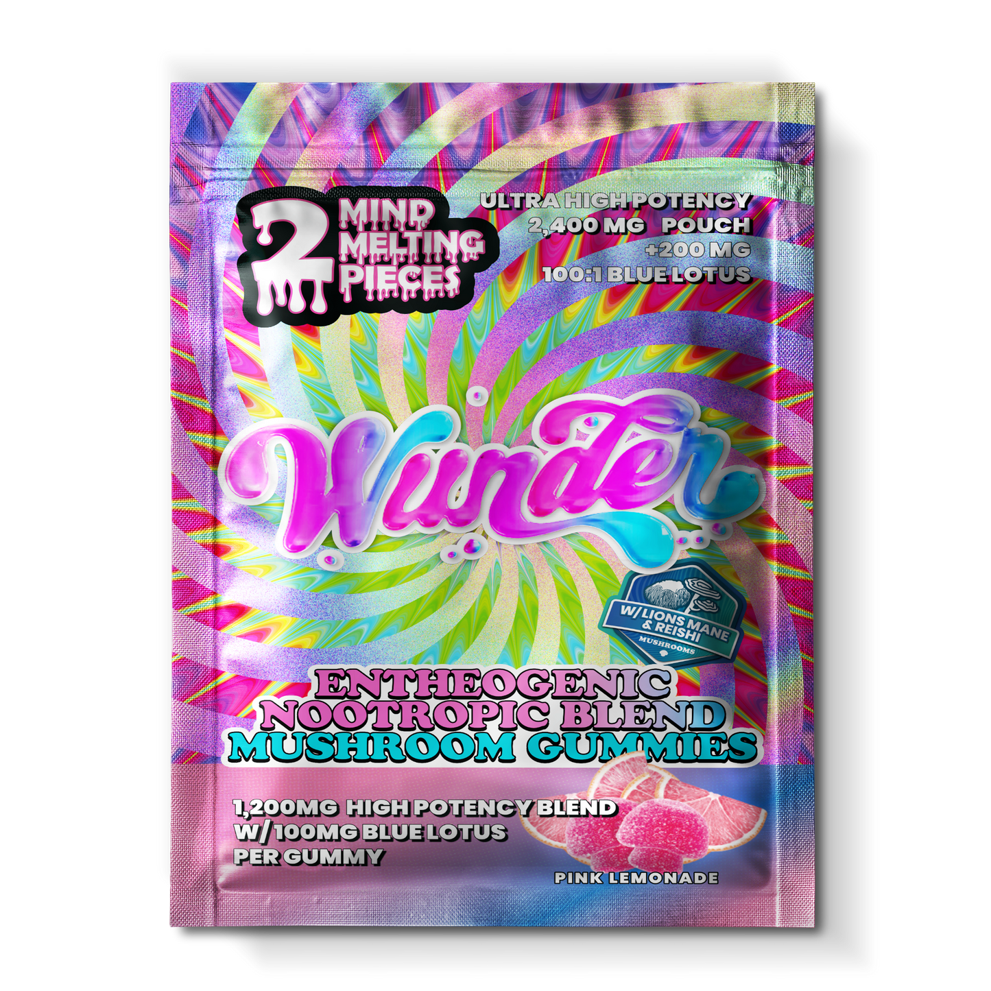 Wunder Ultra High Potency Entheogenic Mushroom Gummies 12000mg 2ct (30/Pack) [DROPSHIP]