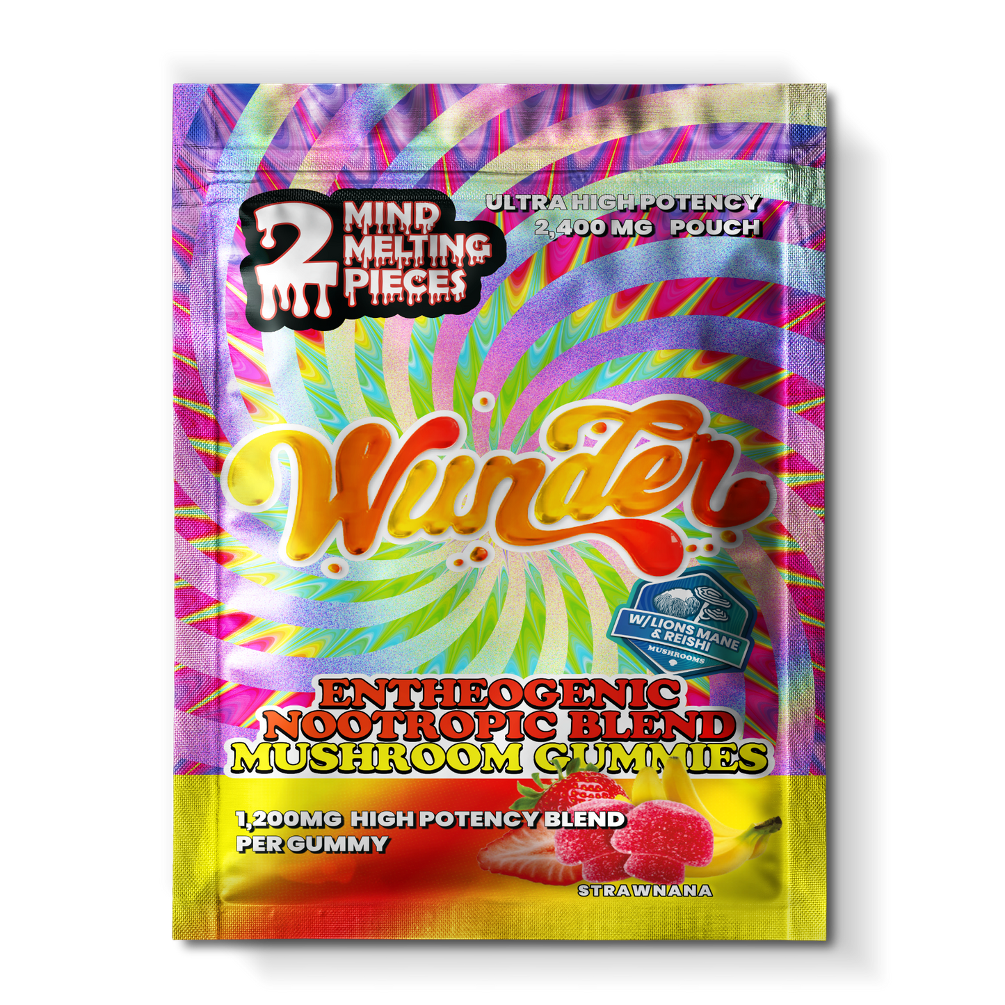 Wunder Ultra High Potency Entheogenic Mushroom Gummies 12000mg 2ct (30/Pack) [DROPSHIP]