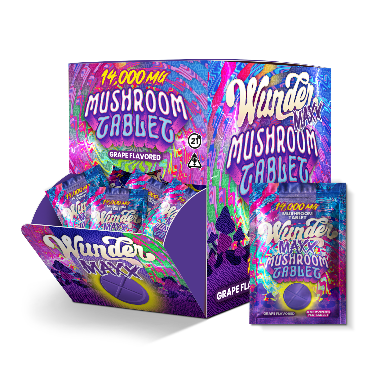 Wunder Maxx Mushroom Tablets 14000mg 1ct (30/Pack) [DROPSHIP]