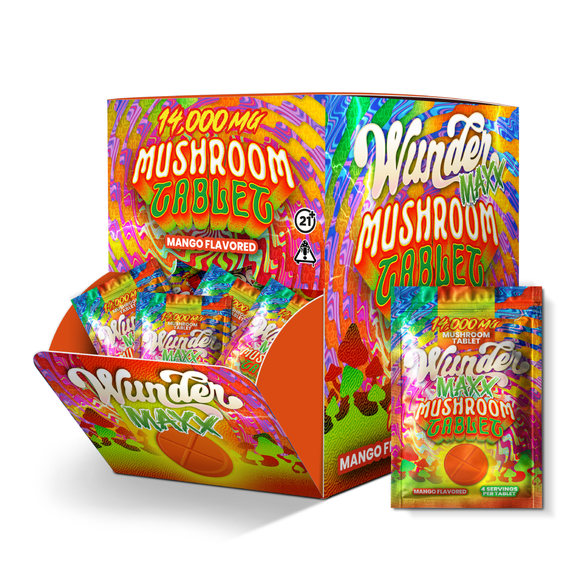 Wunder Maxx Mushroom Tablets 14000mg 1ct (30/Pack) [DROPSHIP]