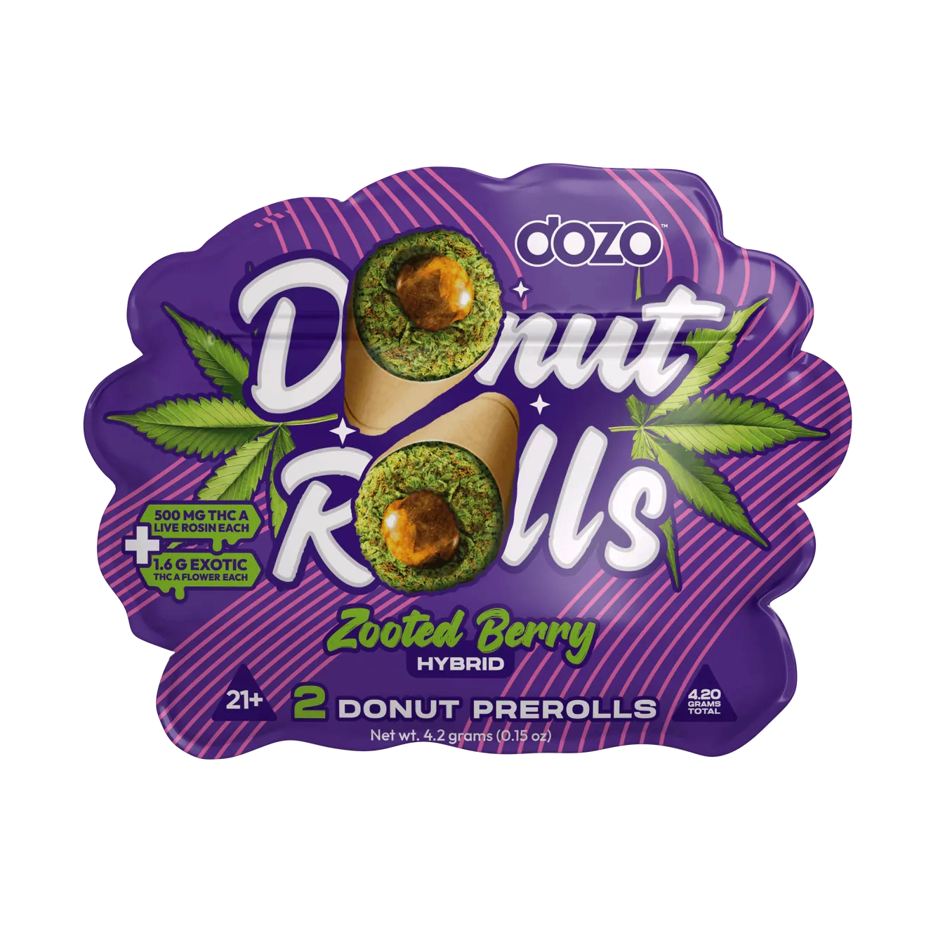 Dozo Donut Rolls THC-A Pre Roll 2.1g 2ct (SINGLE)