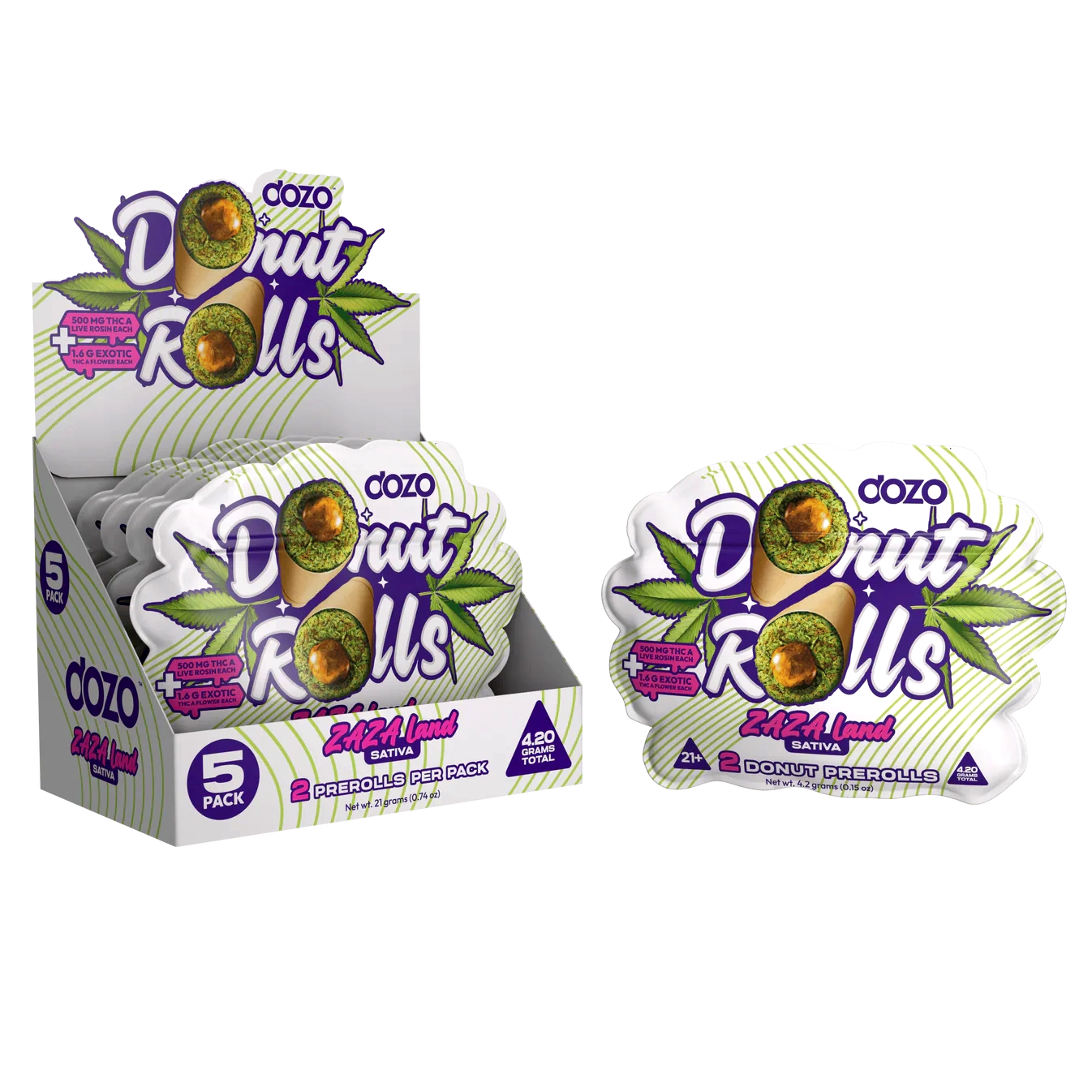 Dozo Donut Rolls THC-A Pre Roll 2.1g 2ct (SINGLE)