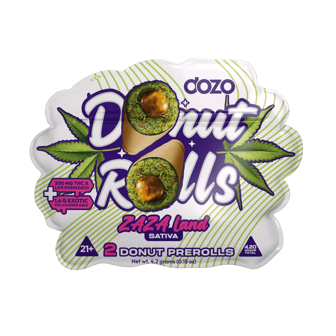 Dozo Donut Rolls THC-A Pre Roll 2.1g 2ct (SINGLE)
