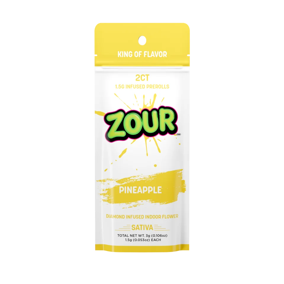 Zour Stash Diamond Infused Pre Roll 1.5g 2ct (10/pack) [TX Compliant]
