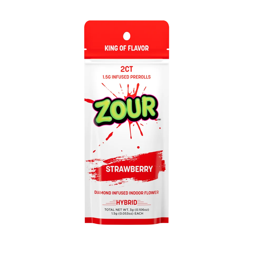 Zour Stash Diamond Infused Pre Roll 1.5g 2ct (10/pack) [TX Compliant]