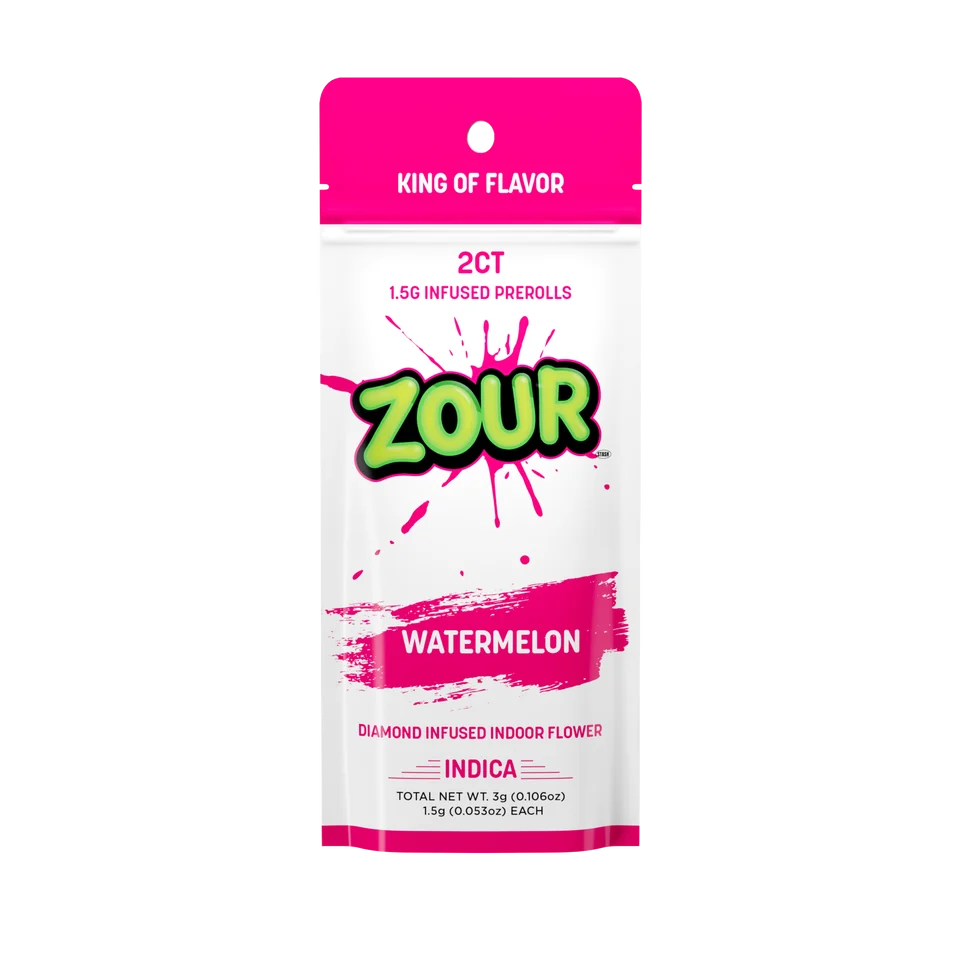 Zour Stash Diamond Infused Pre Roll 1.5g 2ct (10/pack) [TX Compliant]