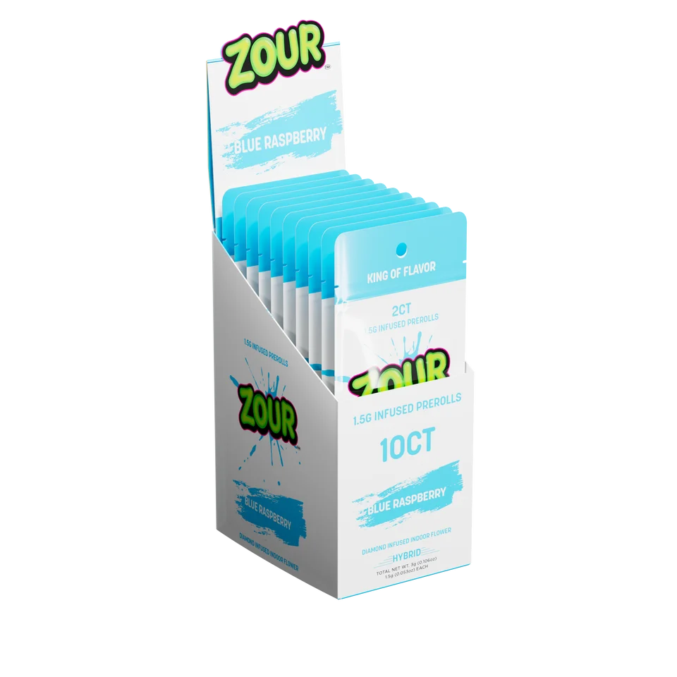 Zour Stash Diamond Infused Pre Roll 1.5g 2ct (10/pack) [TX Compliant]
