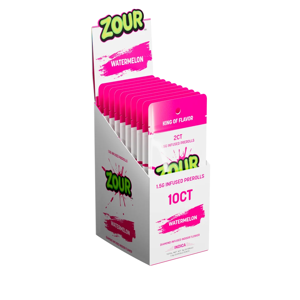 Zour Stash Diamond Infused Pre Roll 1.5g 2ct (10/pack) [TX Compliant]