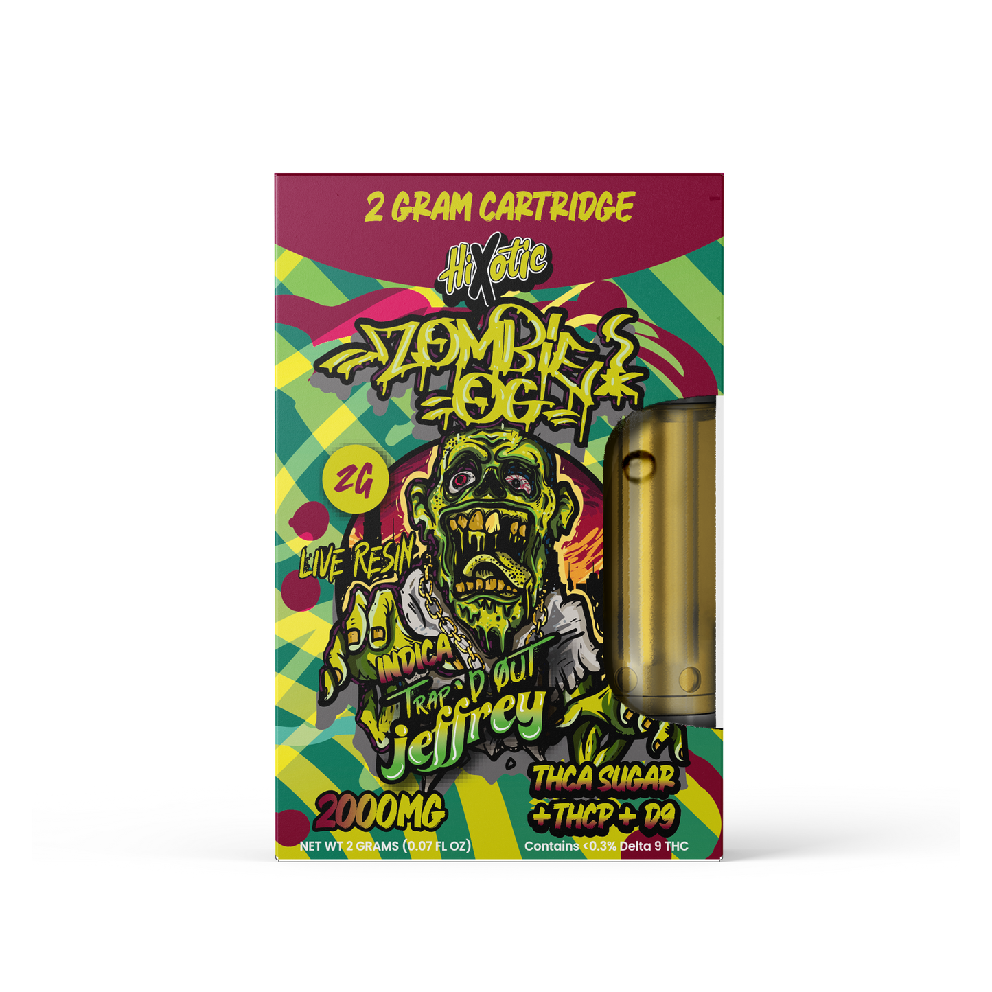 Hixotic Trap'd Out Jeffrey THC-A Cartridge 2g (5/Pack) [DROPSHIP]