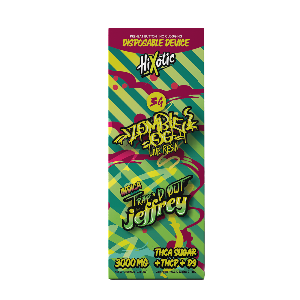 Hixotic Trap'd Out Jeffrey THC-A Disposable 3g (5/Pack) [DROPSHIP]