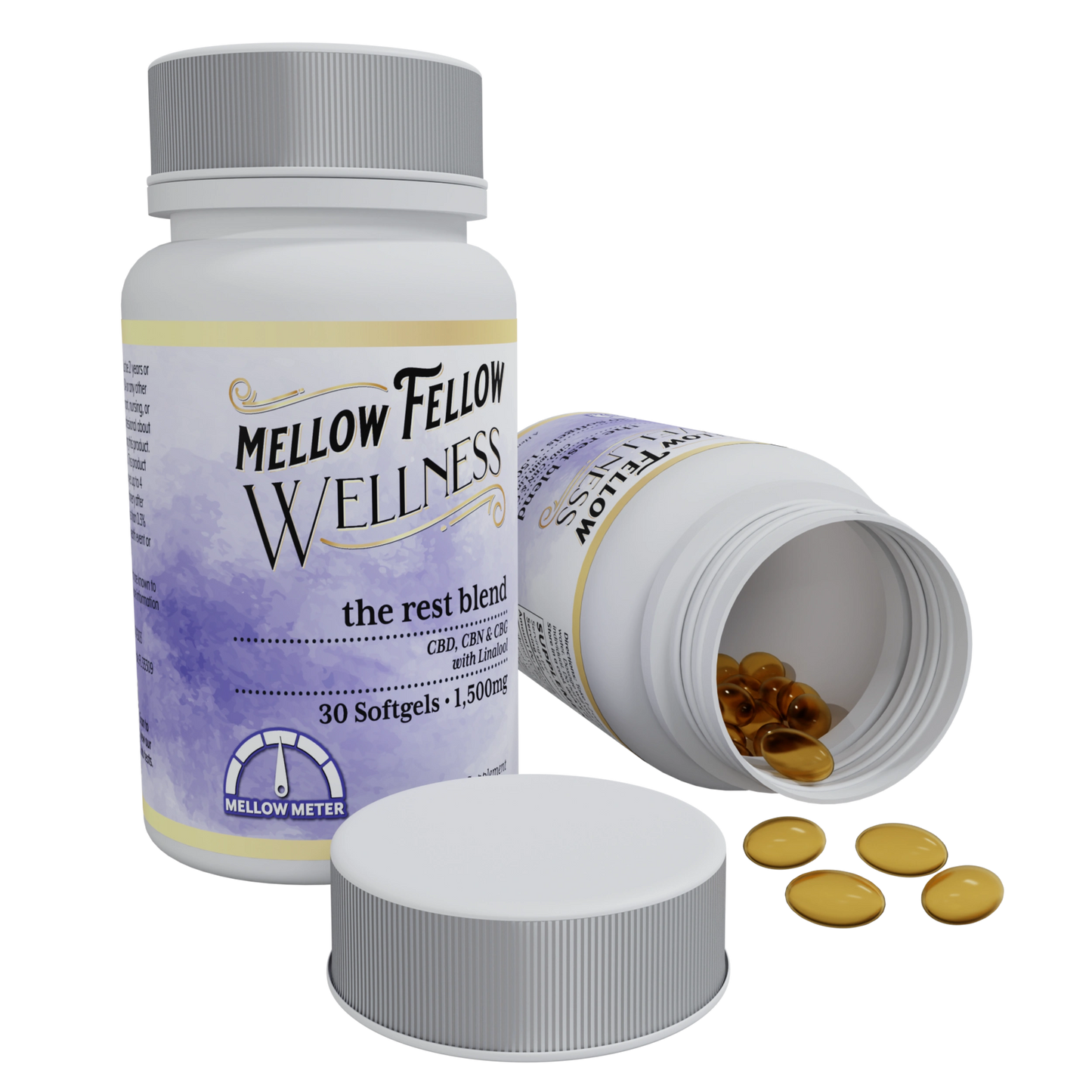 Mellow Fellow Wellness Softgel Capsules CBD 30ct (6/Pack) [DROPSHIP]