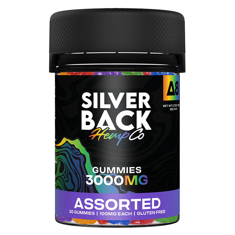 Silverback Hemp Co D8 Gummies 3000mg 30ct (SINGLE) [DROPSHIP]