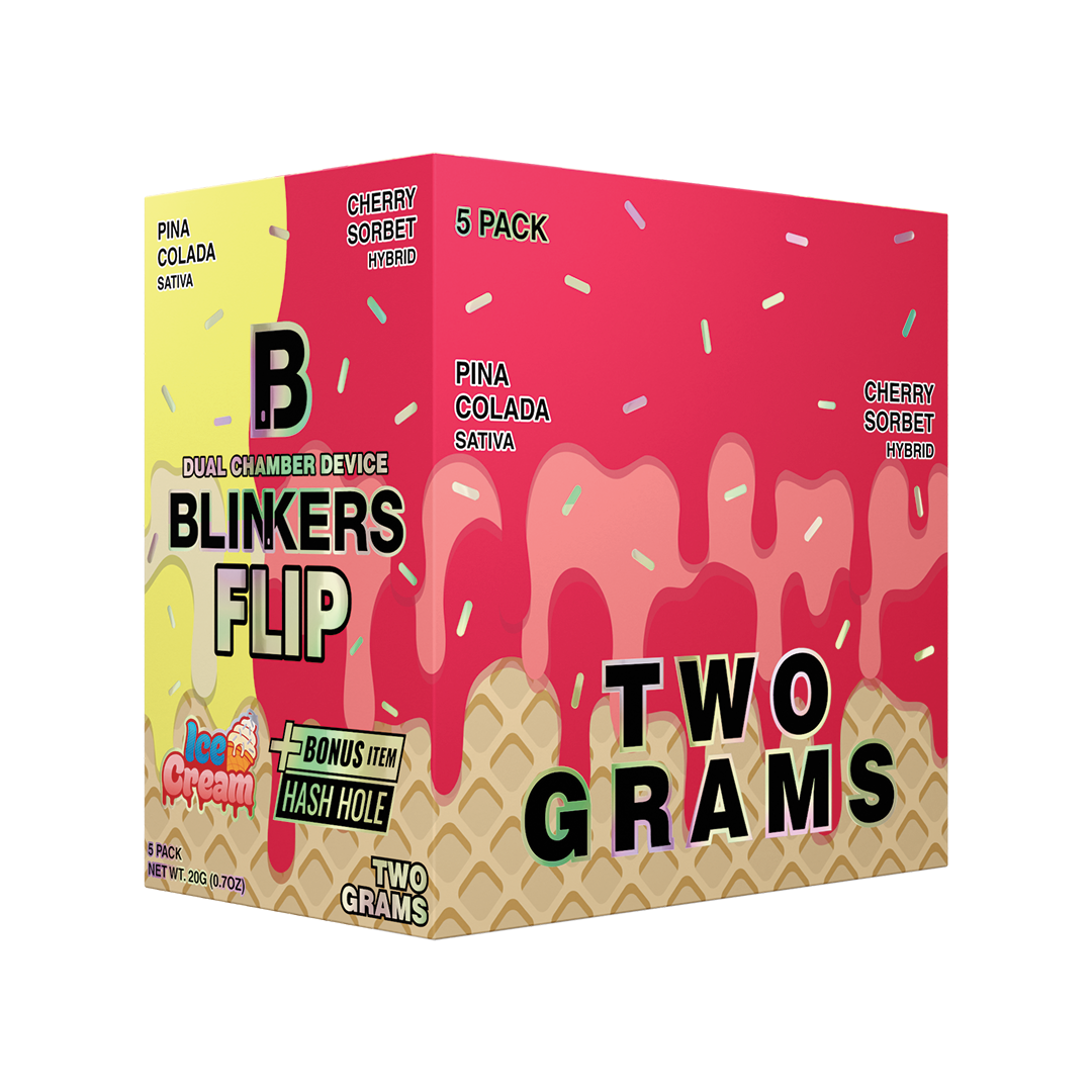 Blinkers FLIP Dual Chamber THC-A Ice Cream Edition Disposable 2g (SINGLE)
