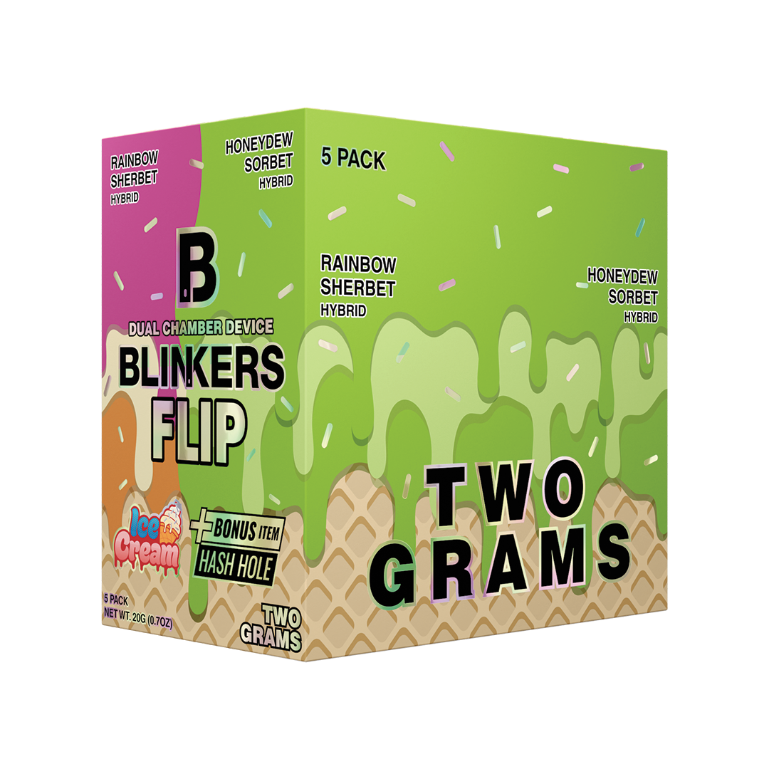 Blinkers FLIP Dual Chamber THC-A Ice Cream Edition Disposable 2g (SINGLE)
