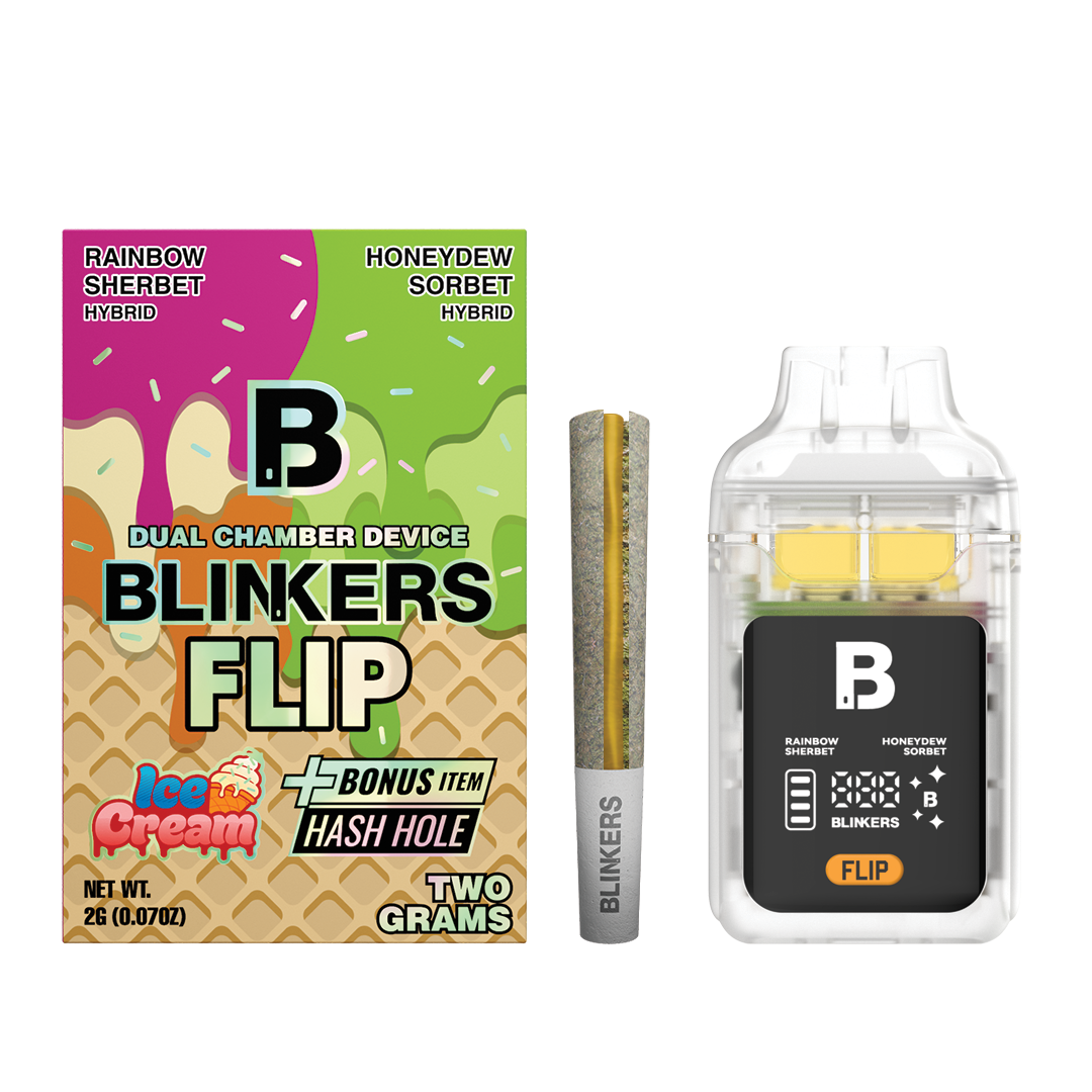 Blinkers FLIP Dual Chamber THC-A Ice Cream Edition Disposable 2g (SINGLE)