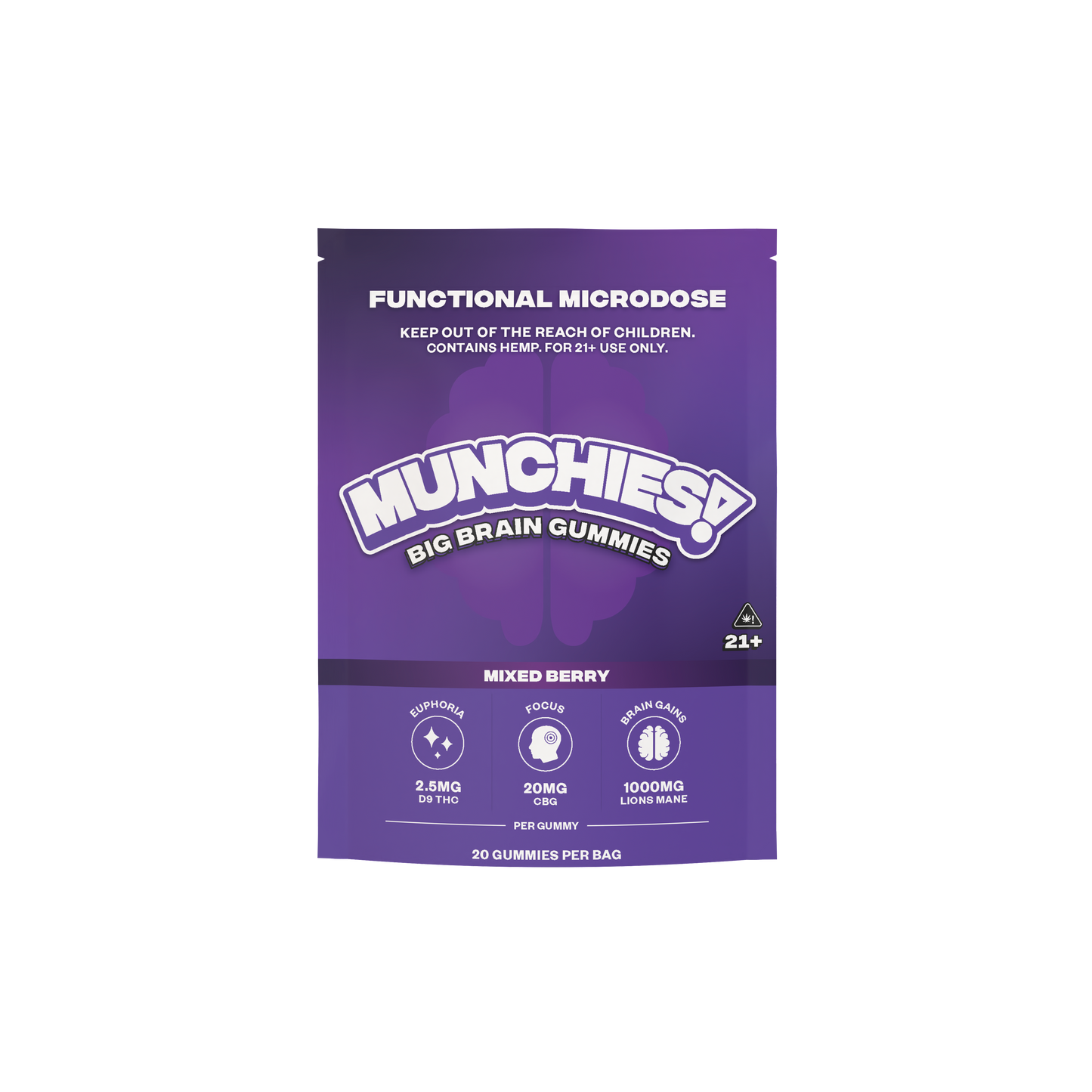 Munchies Functional Microdose Gummies 20ct (5/pack) [DROPSHIP]