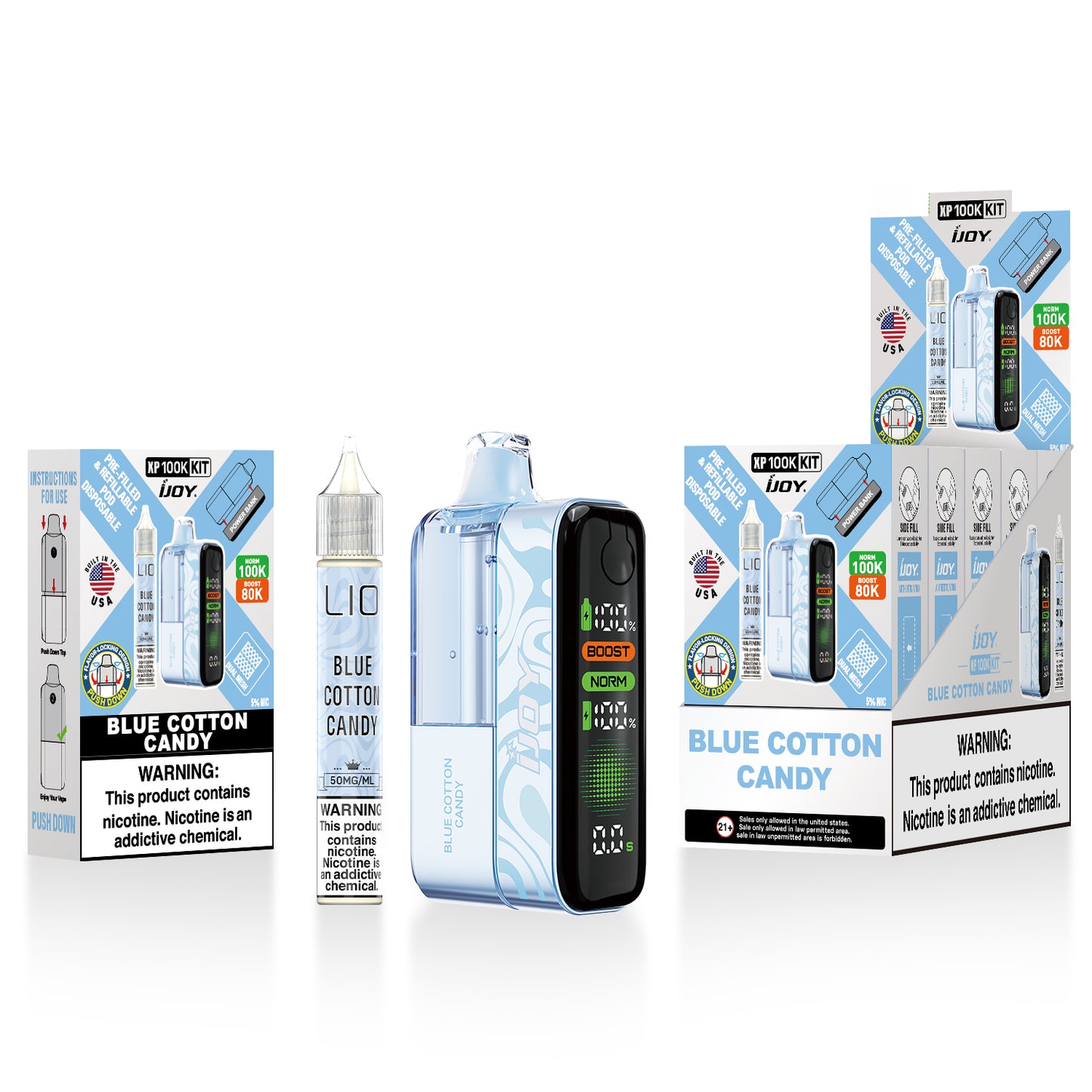 iJoy XP100K Disposable Kit 18mL + 15mL Bottle (5/pack) [TX Compliant]