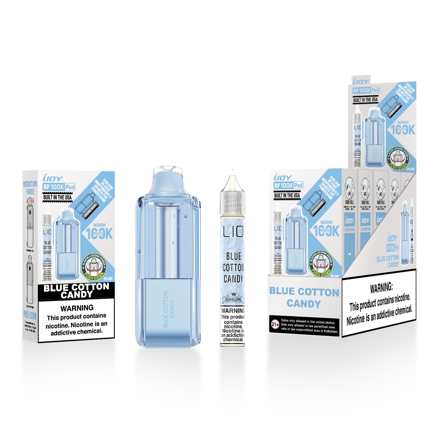 iJoy XP100K Disposable Pod 18mL + 15mL Bottle (5/pack) [TX Compliant]