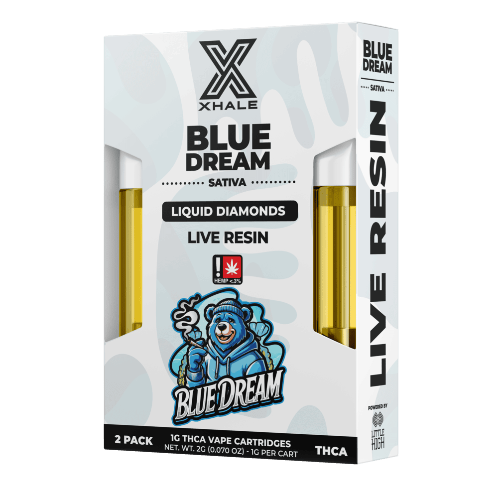 Xhale THC-A Live Resin Cartridge 1g 2ct (5/Pack) [DROPSHIP]