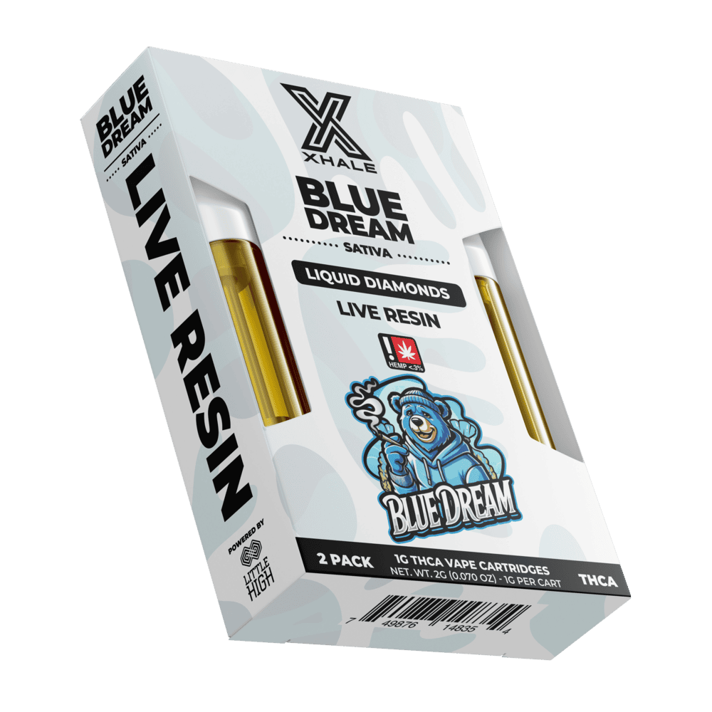 Xhale THC-A Live Resin Cartridge 1g 2ct (5/Pack) [DROPSHIP]