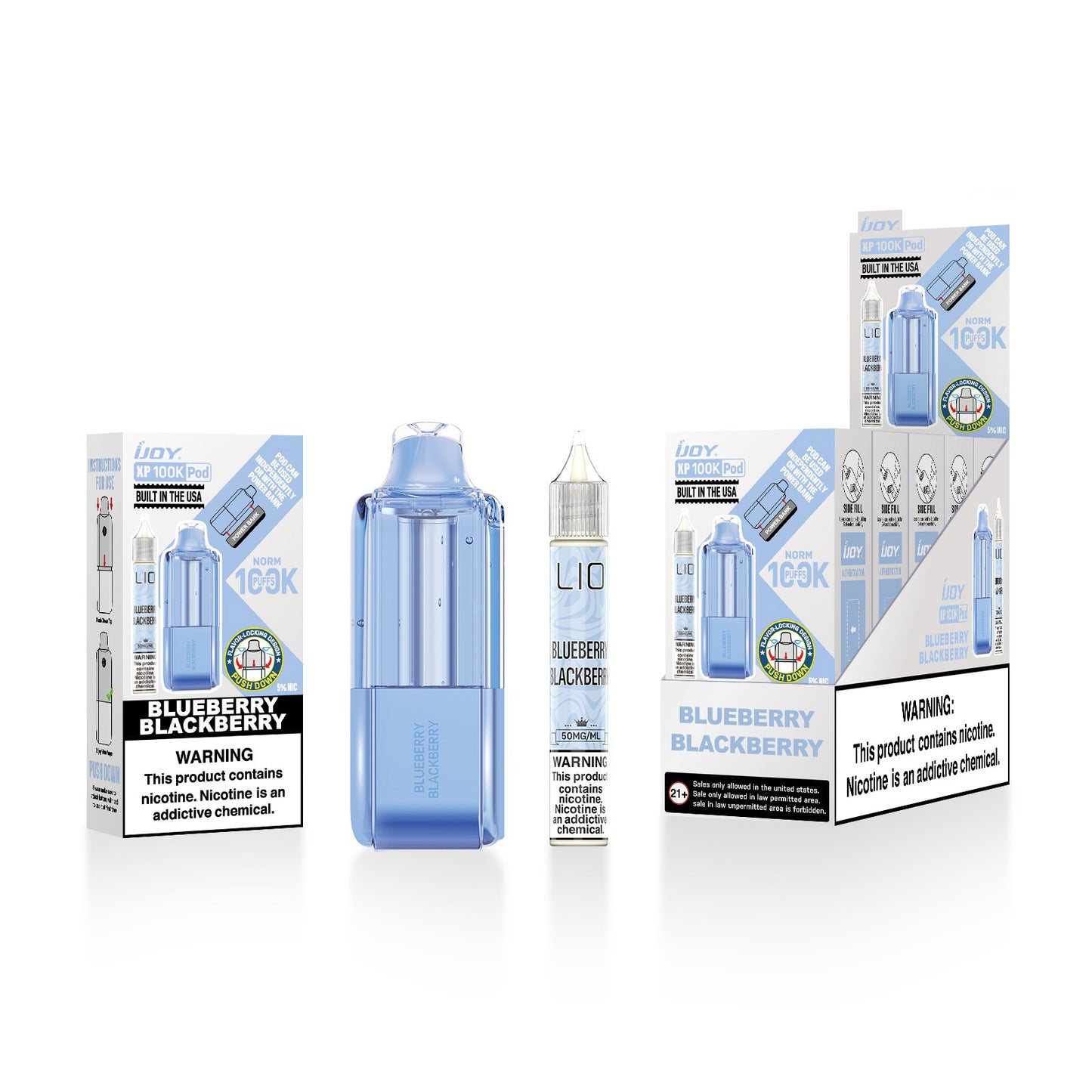 iJoy XP100K Disposable Pod 18mL + 15mL Bottle (5/pack) [TX Compliant]