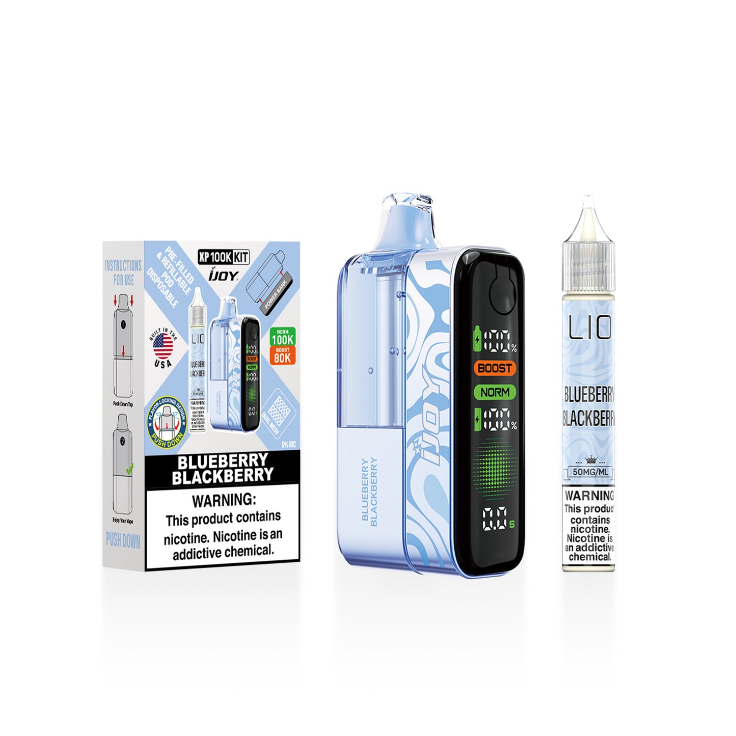 iJoy XP100K Disposable Kit 18mL + 15mL Bottle (5/pack) [TX Compliant]