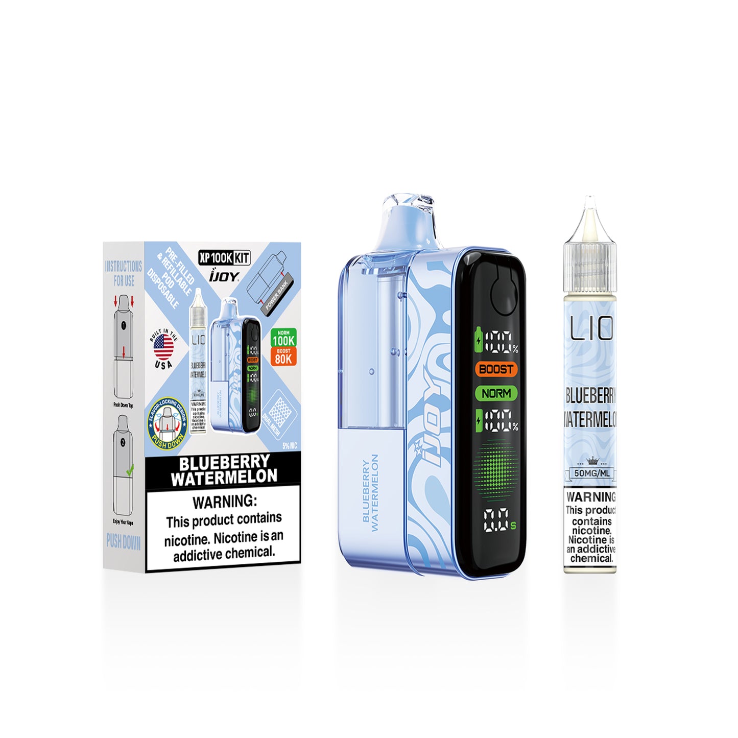 iJoy XP100K Disposable Kit 18mL + 15mL Bottle (5/pack) [TX Compliant]
