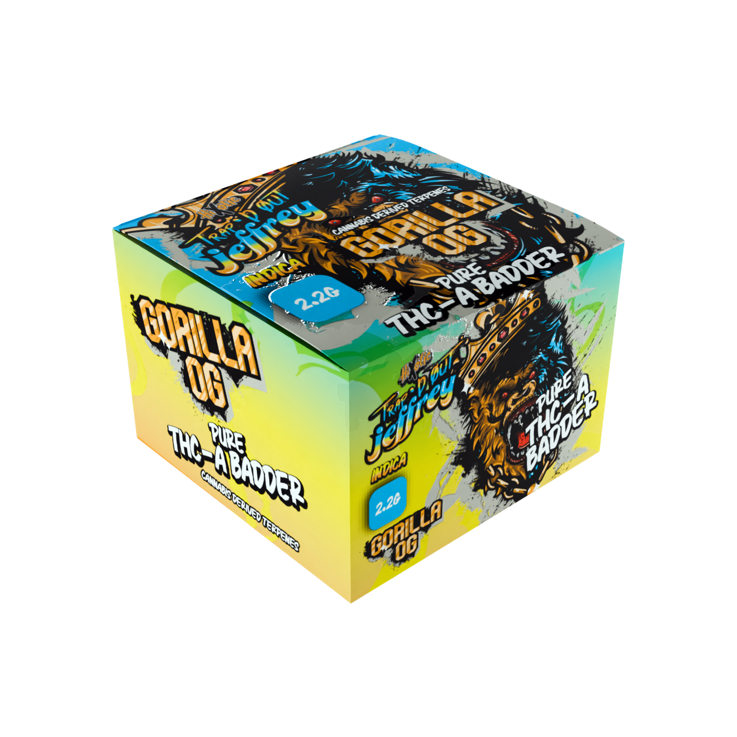 Hixotic Trap'd Out Jeffrey Pure THC-A Badder Dabs 2.2g (8/Pack) [DROPSHIP]