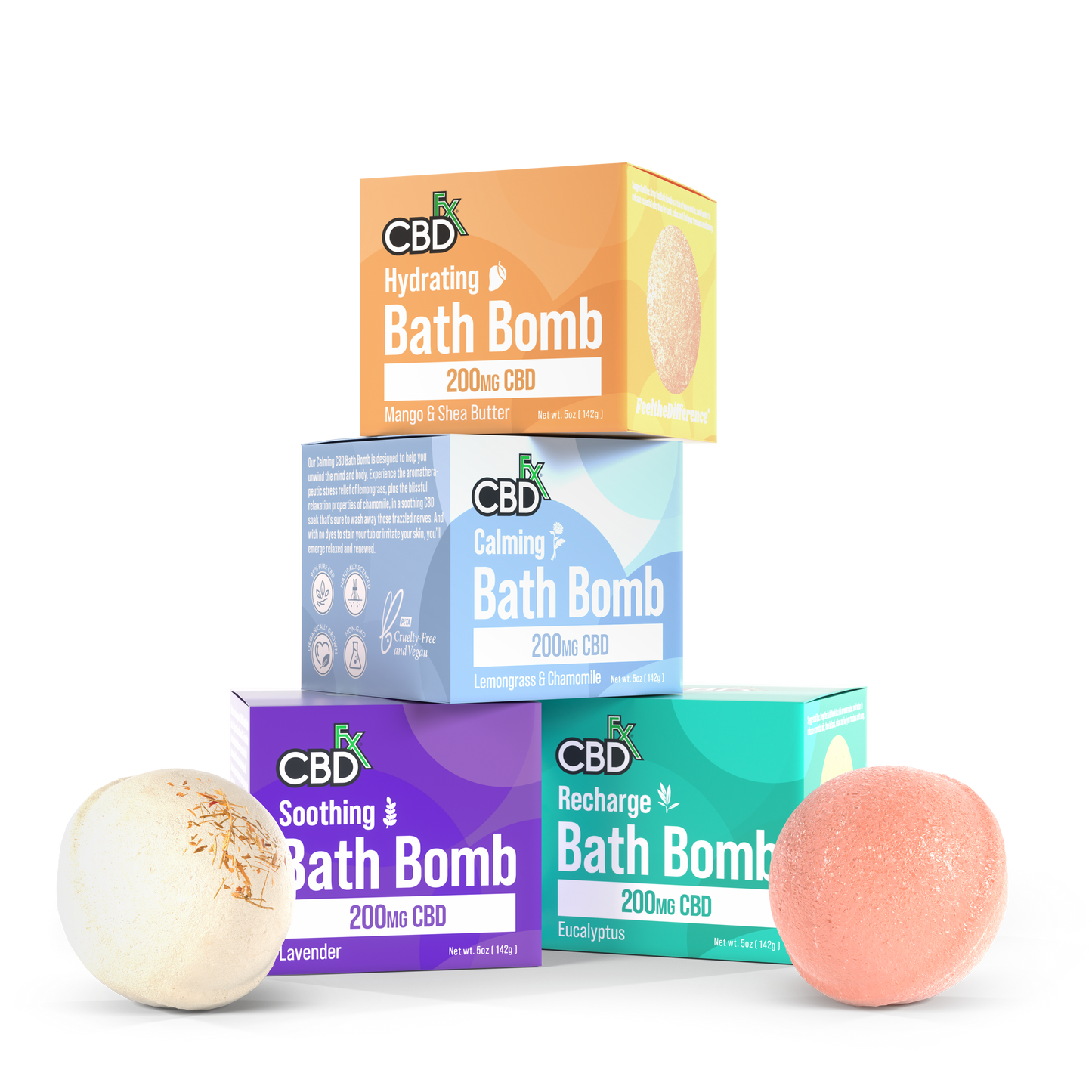 CBDfx Bath Bomb 200mg (6/pack) [DROPSHIP]