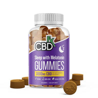 CBDfx Gummies Melatonin 60ct Bottle (4/pack) [DROPSHIP]