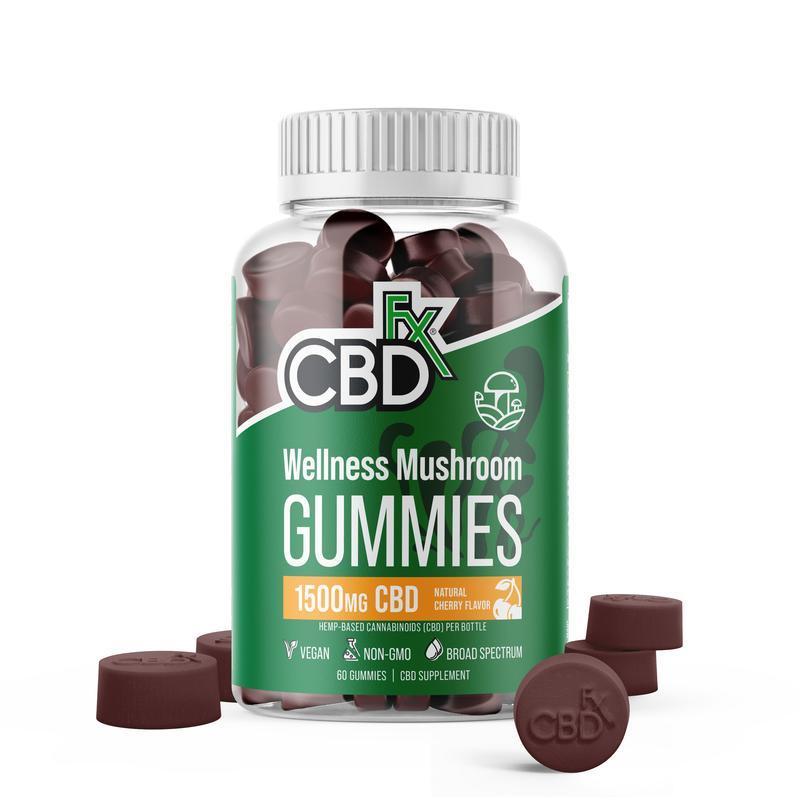 CBDfx Gummies Mushroom 60ct Bottle 1500mg (4/pack) [DROPSHIP]